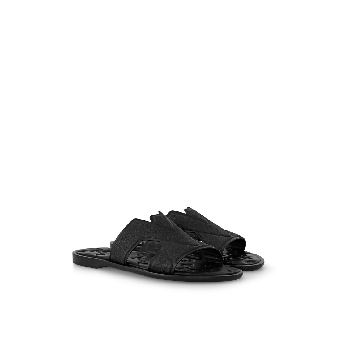 Louis vuitton black men's hot sale slides